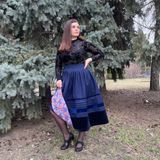 Спідниця "Маренонька"традиційного крою з оксамитом 02405 фото